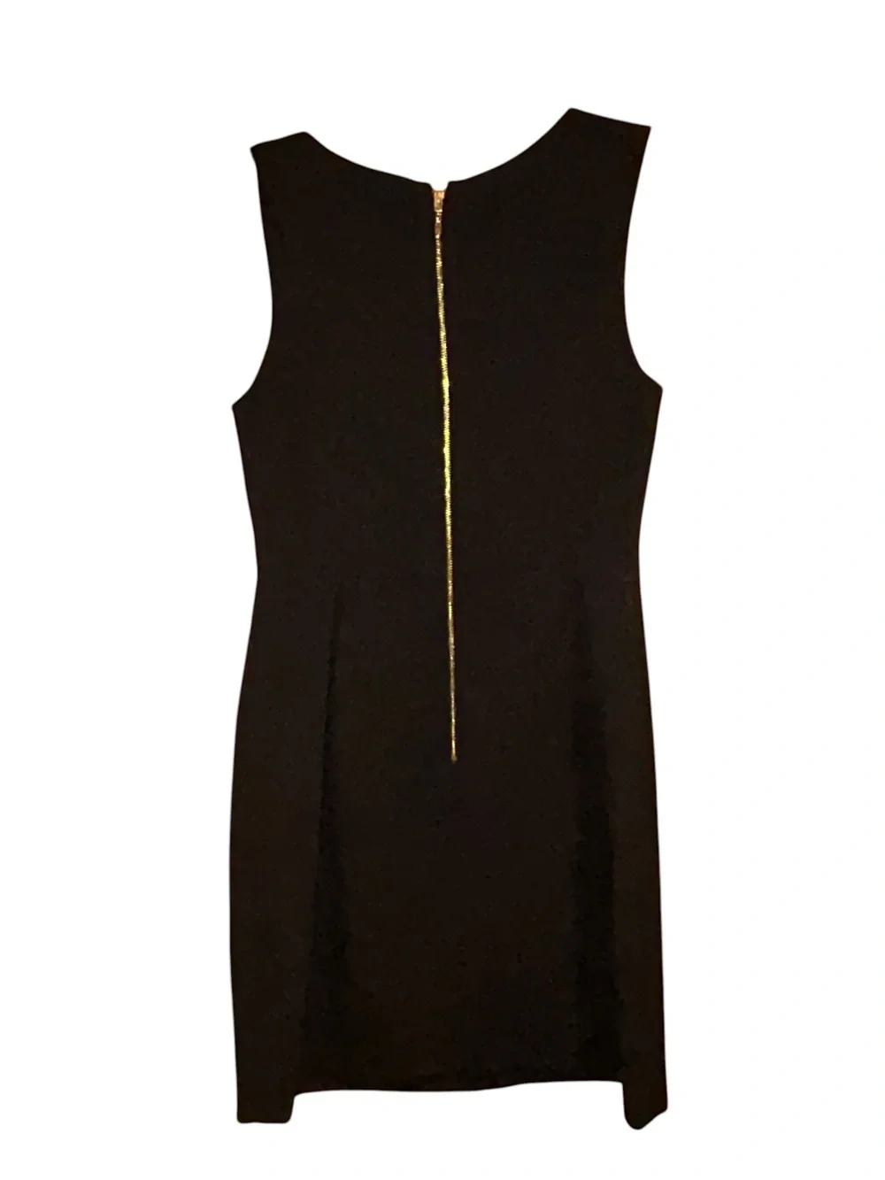 Kate Spade New York Black Sleeveless Sheath Dress Gold‎ Back Zip Size 2 Formal